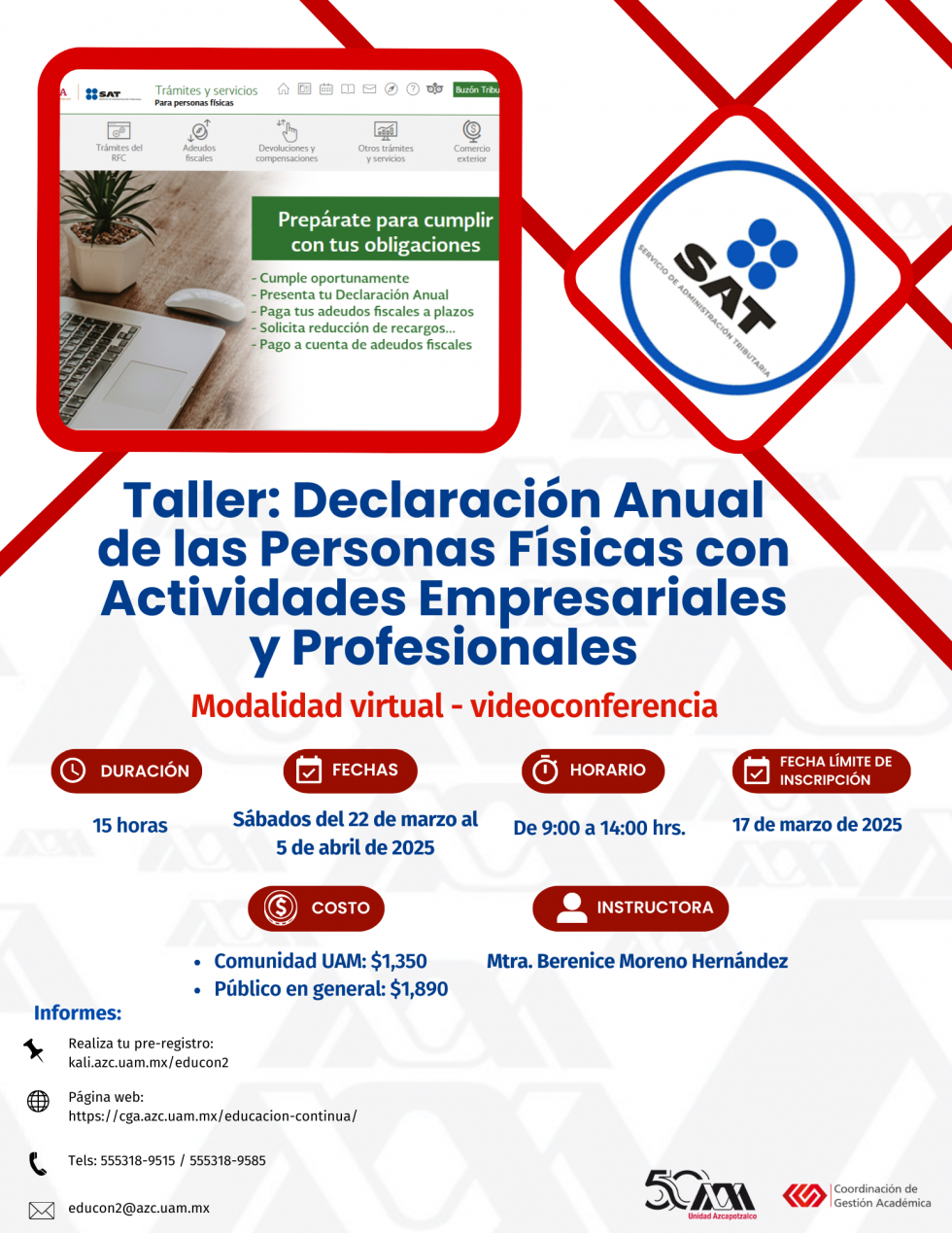 Taller Declaraci N Anual De Las Personas F Sicas Con Actividades