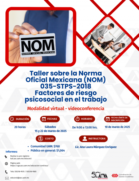 Taller Sobre La Norma Mexicana Nom Stps Factores De Riesgo