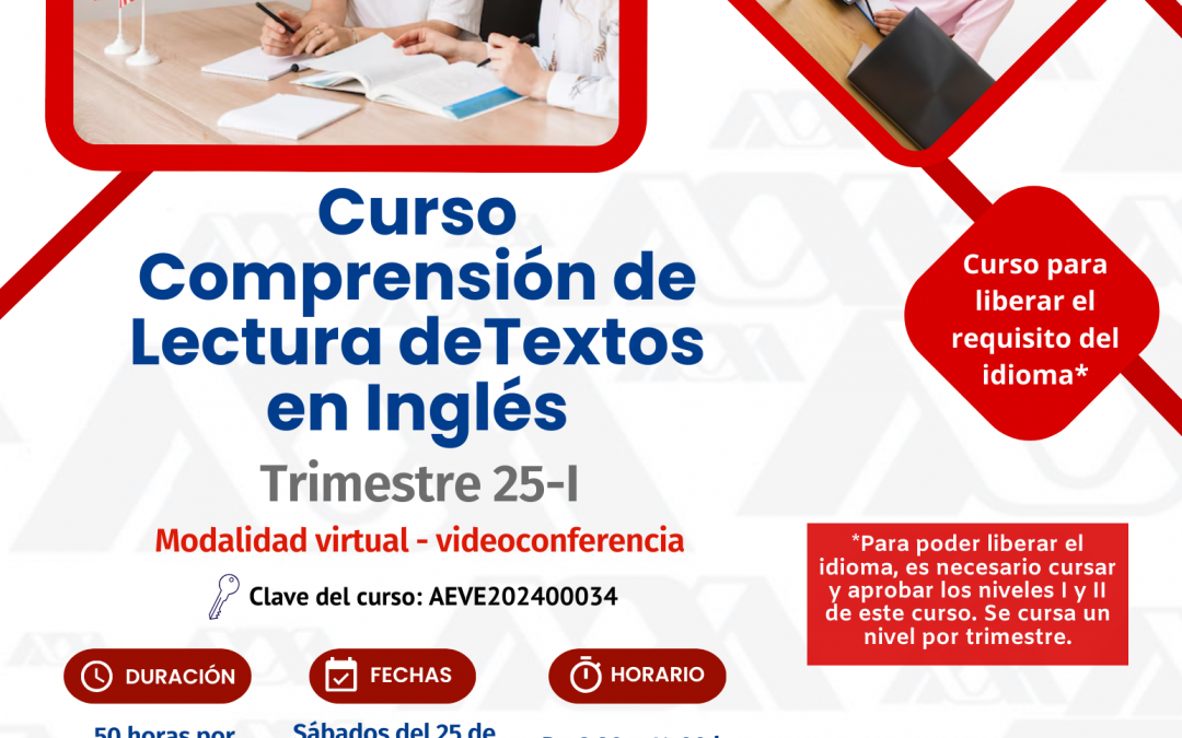 Comprensión de Lectura de Textos en Inglés, Trimestre 25-I (Virtual)